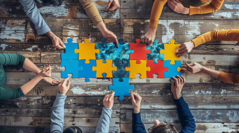 Collaboration Tools for Small Businesses: Enhance Remote Productivity A group of diverse small business icons connecting through various digital collaboration tools
